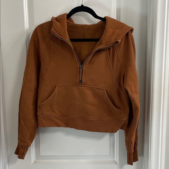 lululemon athletica Tops - lululemon athletica cropped Brown Hoodie